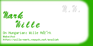 mark wille business card